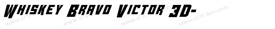 Whiskey Bravo Victor 3D字体转换